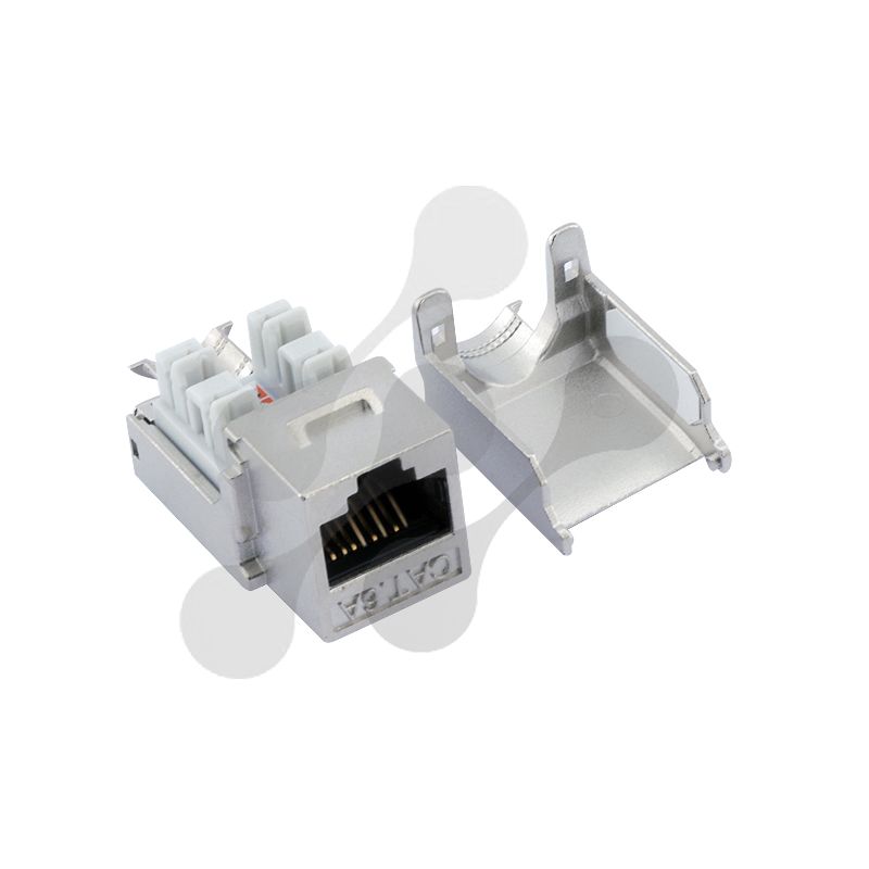 FTP Cat6a 10G Keystone Jack - Right Angle KJC6AFR