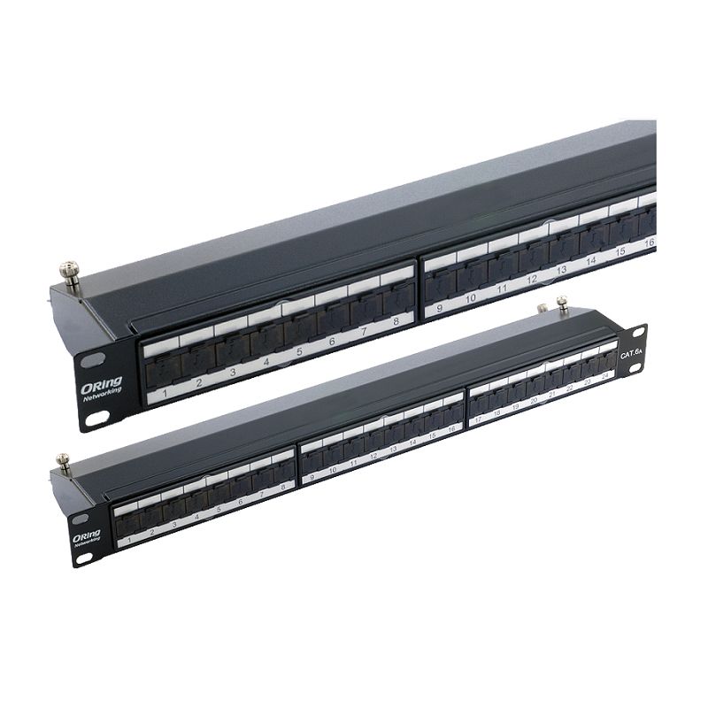 FTP Cat6a 10G 24 Port Patch Panel - Right Angle PPC6AF24R