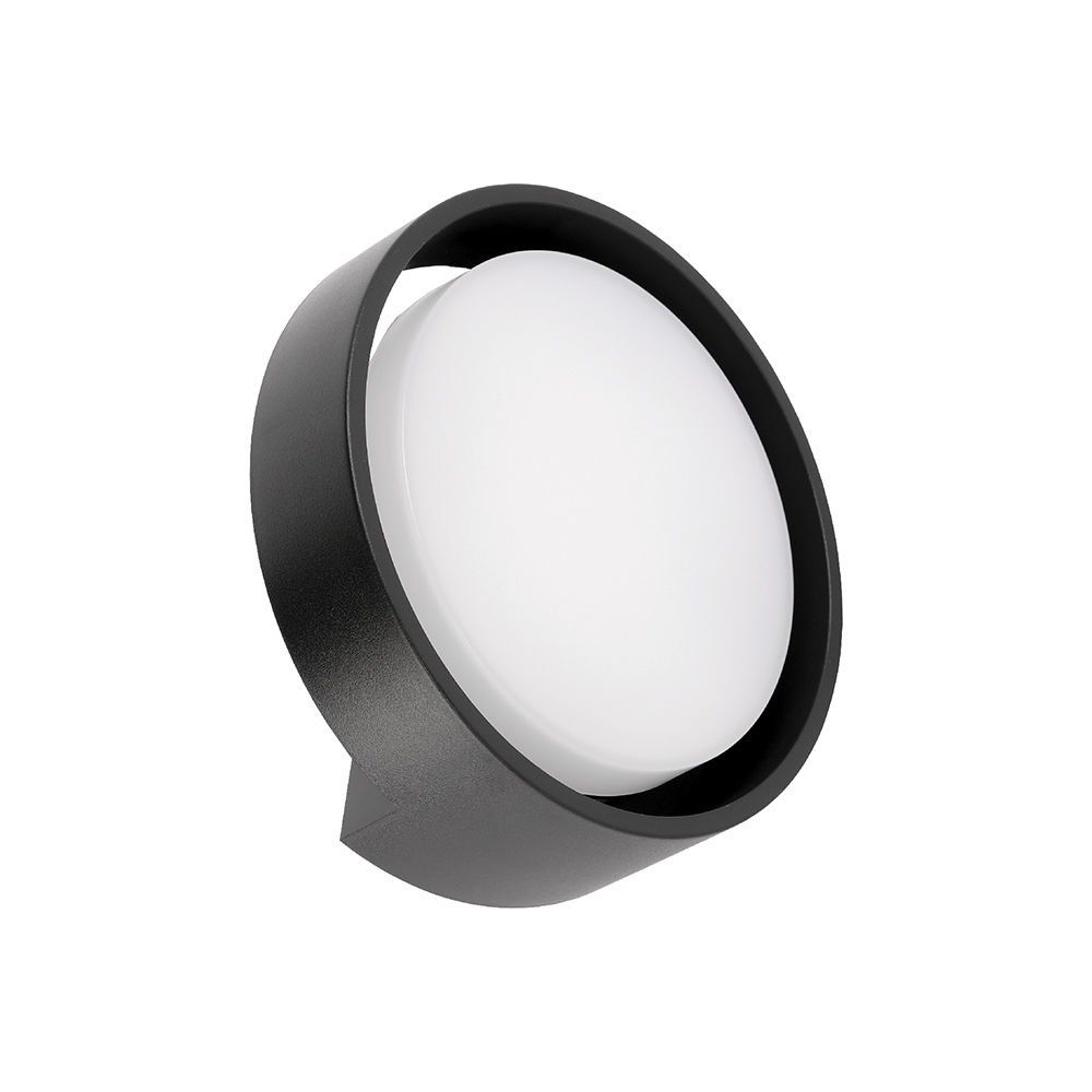 ACK 12W 3000K Gün Işığı Siyah LED Duvar Apliği AT10-61201