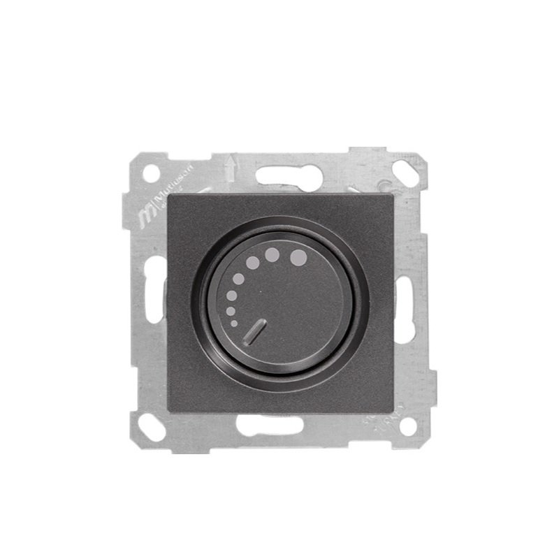 Mutlusan Mek+Tuş RL Işıklı Dimmer 600W Rita Metalik Füme- 2200 440 0295