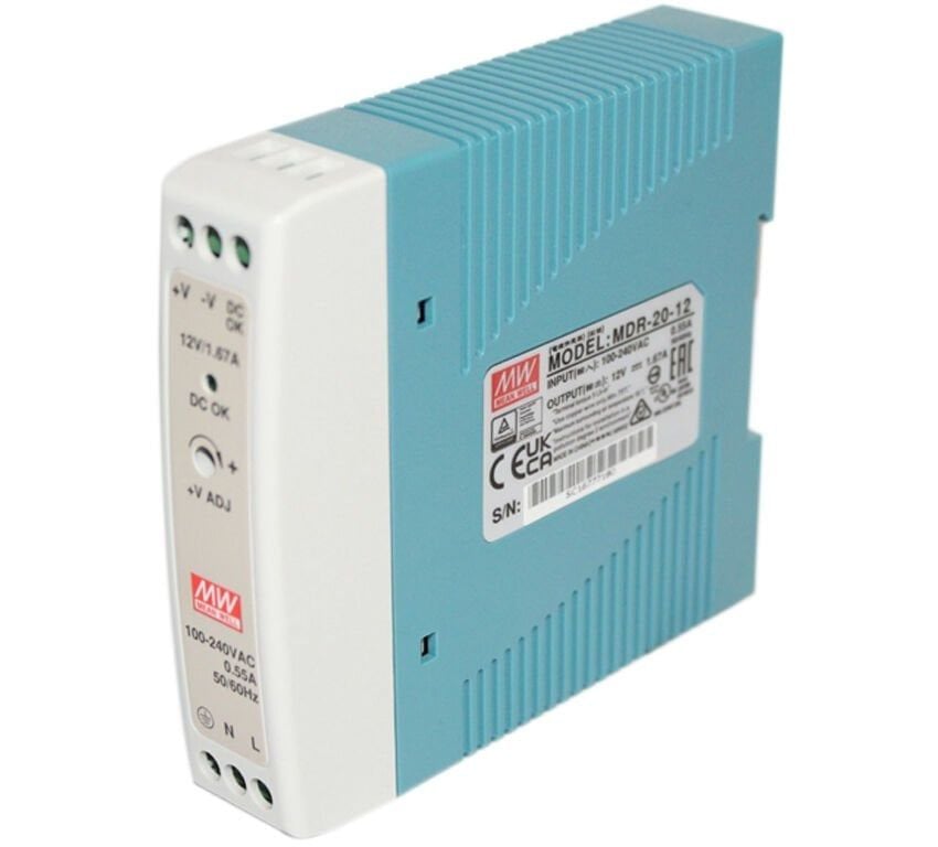 MEANWELL- MDR-020-12 12Vdc 1.67Amp DIN Rail