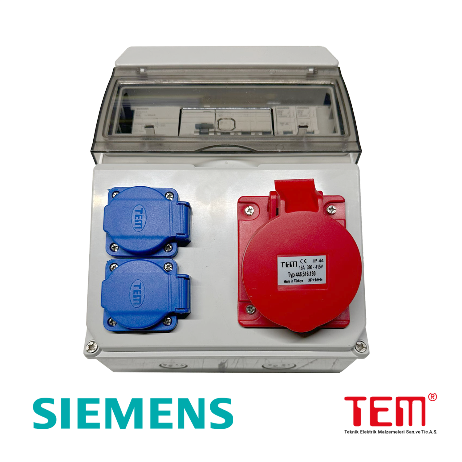 Tem 1 adet 5x16A + 2 adet 1x16A Prizli Kombinasyon Set - Siemens Şalt Dahil