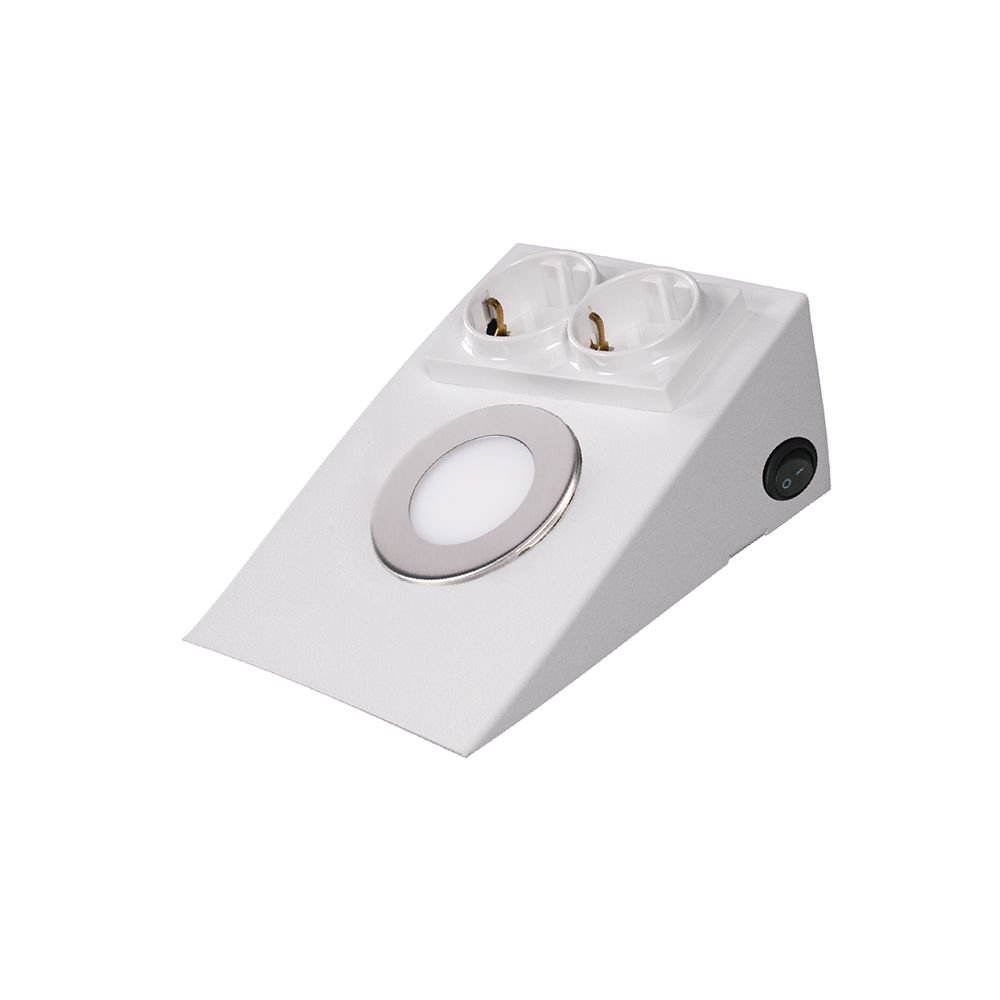 ACK 6500K 2.5W Çift Prizli Tezgah Altı Armatür Beyaz AH11-00230