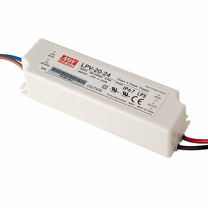 MEANWELL- LPV-20-24 24VDC 0.84Amp IP67 Led Sürücü - Güç kaynağı