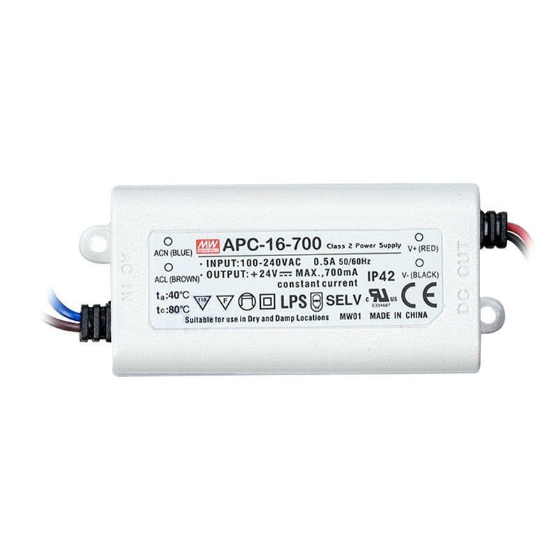 MEANWELL- APC-16-700 9~24Vdc 700mA IP30 Led Sürücü - Güç kaynağı