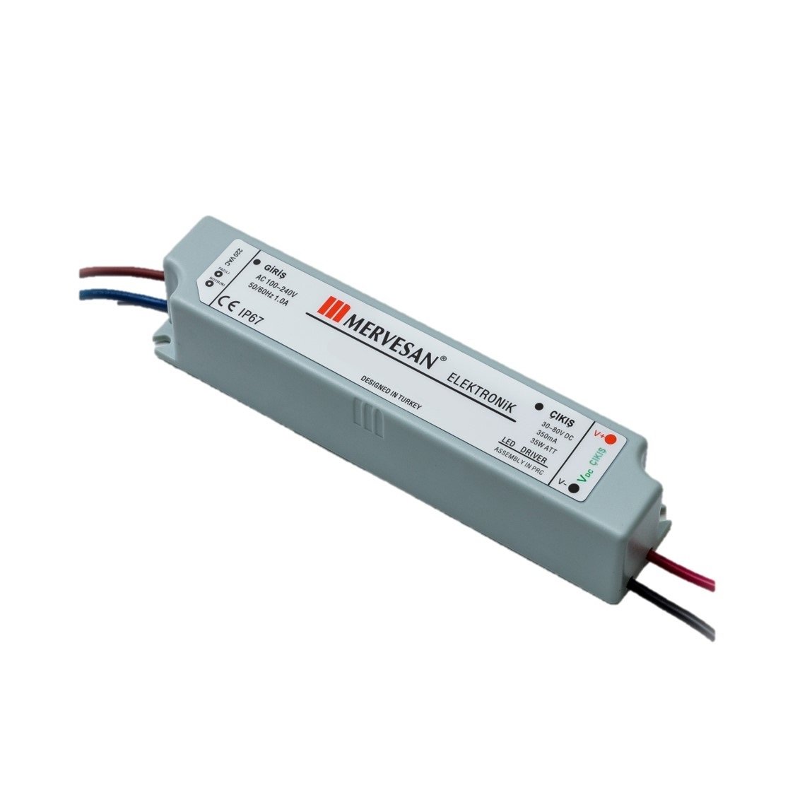 Mervesan 300mA 35W 45-115V Sabit Akım Ac/Dc Smps Led Driver MTD-35-300