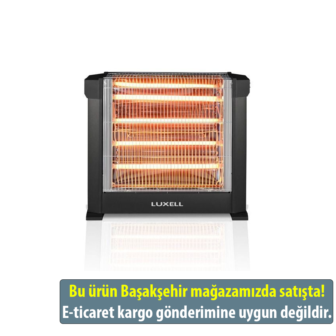 Luxell Termostatlı Mini Şömine Siyah Soba Isıtıcı LX-2760