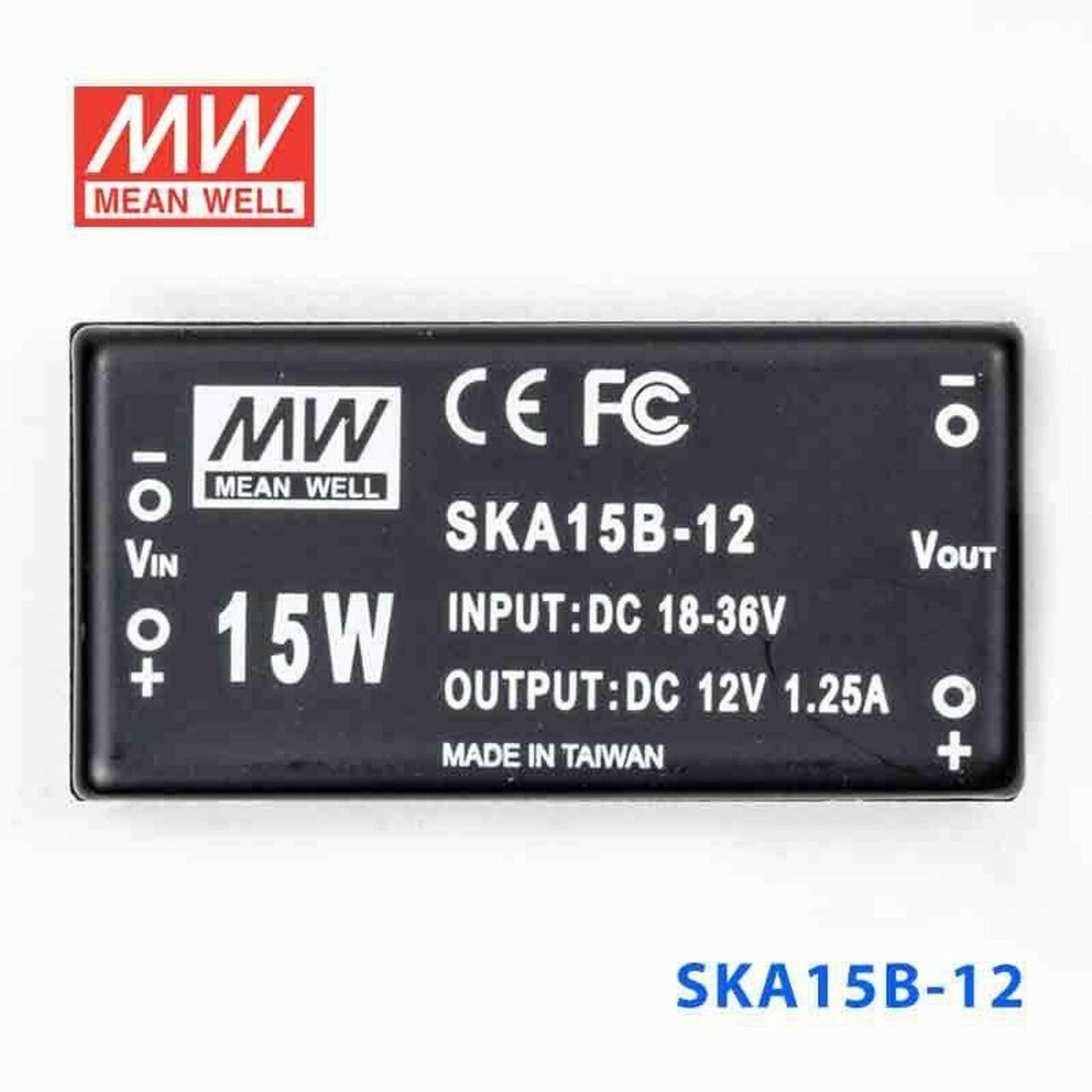 MEANWELL- SKA15B-12 18~36Vdc>+12Vdc 1250mA Dönüştürücü