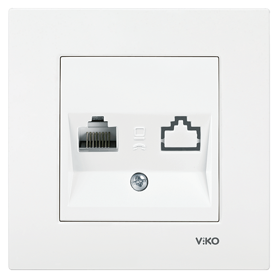 Viko Karre Tekli Data Prizi - Beyaz (RJ45 CAT5E) (Çerçeve Hariç) 90967032