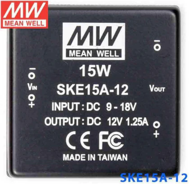 MEANWELL- SKE15A-12 09~18Vdc>+12Vdc 1300mA Dönüştürücü