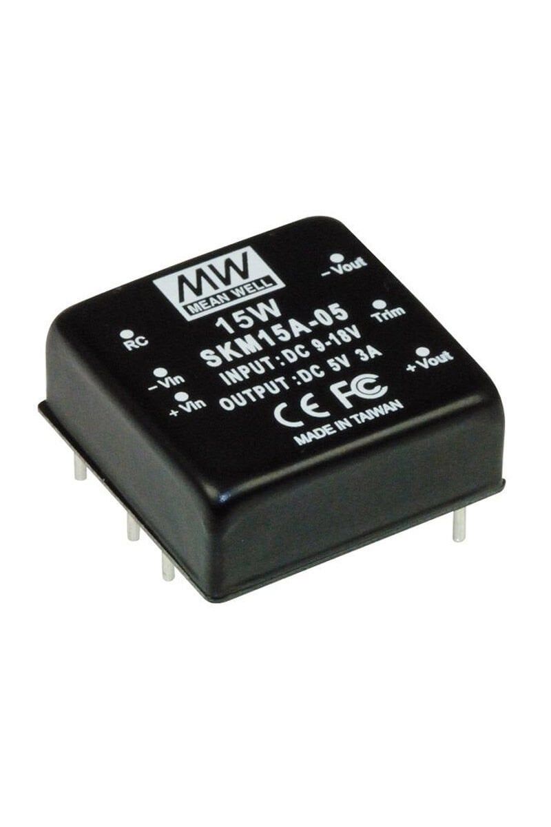 MEANWELL- SKM15A-05 12Vdc-5Vdc 300~3000mA Dönüştürücü