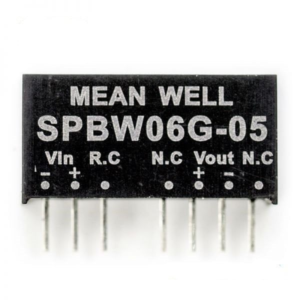 MEANWELL- SPBW06G-05 18~75Vdc>+5Vdc 1200mA Dönüştürücü