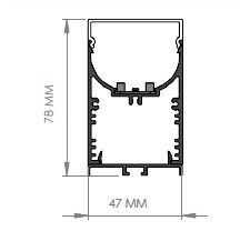 Darklight 48 68W 2250 mm Linear U Difüzör DL4778 2250