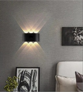 ACK 6W 3000K Gün Işığı Siyah Dekoratif Led Aplik AH07-07201