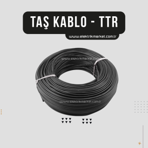 Taş Kablo 5X2.5 TTR Kablo Siyah