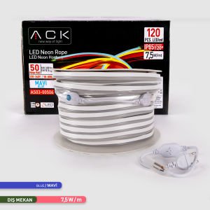 ACK LED Neon 220V Mavi Işık AS03-00506