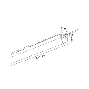 Goya 36W 113X5,5X4,9cm Ledli Etanj Armatür GY 4316 Goya Driver