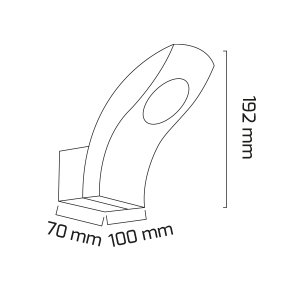 Goya 10W 3000K 7X10X19,2cm Sarı Ledli Siyah Duvar Apliği GY 6237