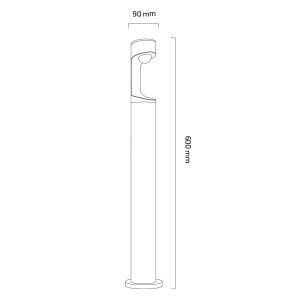 Goya 10 Watt 9X60cm Bahçe Armatür 3000K Gün Işığı GY 6257