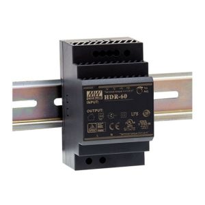 MEANWELL- HDR-60-24 24Vdc 2.5Amp  MDR-60-24 Muadili