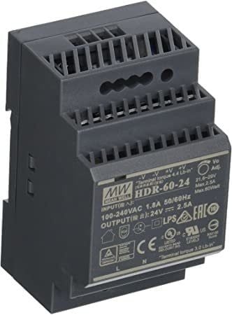 MEANWELL- HDR-60-24 24Vdc 2.5Amp Ray M.  PHOENIX UNO-PS/1AC/24DC/60W Muadili