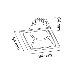 Goya 8W 3000K Sarı Işık Sıva Altı Cob Led Armatür Triac Dim (GOYA) GY 1736
