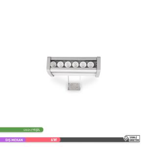 ACK 6W Led WallWasher Yeşil Işık AT20-00653