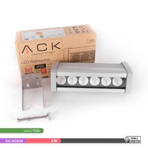 ACK 6W Led WallWasher Yeşil Işık AT20-00653