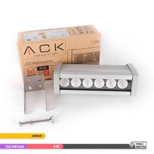 ACK 6W Led WallWasher Amber Işık AT20-00683