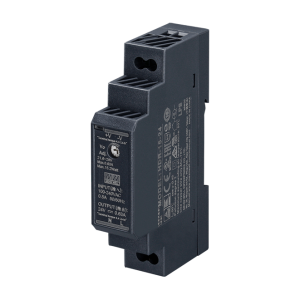 MEANWELL- HDR-015-24 24Vdc 0.63Amp DIN Rail StepShape