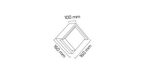 Goya 10W 3000K 100X160X160mm 3000K Gün Işığı Siyah Duvar Apliği GY 6218