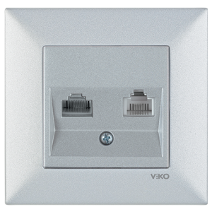 Viko Artline Trenda Data-Numeris Telefon Prizi (RJ45-CAT6-RJ11) (Çerçeve Hariç)