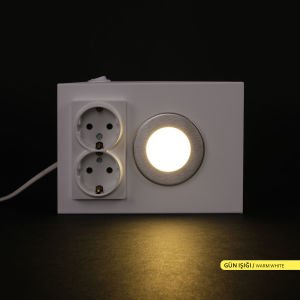 ACK 3000K 2.5W Çift Prizli Tezgah Altı Armatür AH11-00200
