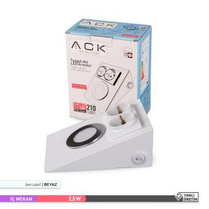 ACK 6500K 2.5W Çift Prizli Tezgah Altı Armatür Beyaz  AH11-00230
