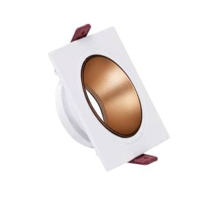 ACK Beyaz Kasa - Rose Gold (92x92) mm Aliminyum Pc Spot Armatür AH03-07020