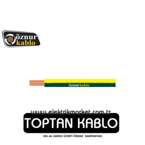 Öznur 6 mm NYAF Kablo-Sarı-Yeşil