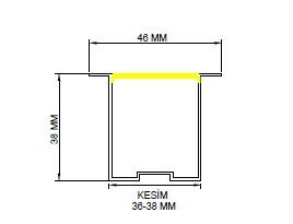Darklight 46 72W 2575 mm Linear Düz Difüzör DL4638 2500