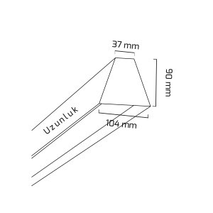 Goya 39w Sıva Üstü ve Sarkıt Led Armatür GY 8047-39