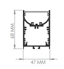 Darklight 47 42W 1480 mm Linear Düz Difüzör DL4768 1500
