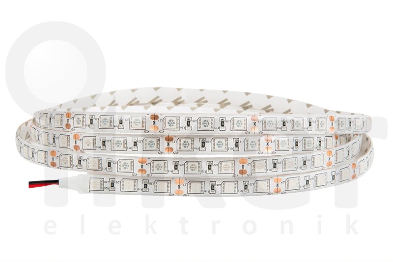 Fio Led Üç Çip 5050 SMD Şerit Led 12 VDC Dış Mekan 5 Mt. Sarı Işık FSFI.5050.Y062.6012