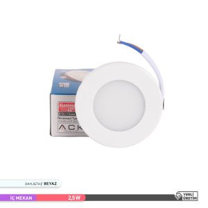 ACK 2,5W 6500K Sıva Altı LED Spot Armatür Beyaz AH07 01201