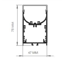 Darklight 47 48W-32W 1700 mm Linear U Difüzör DL4778 1700