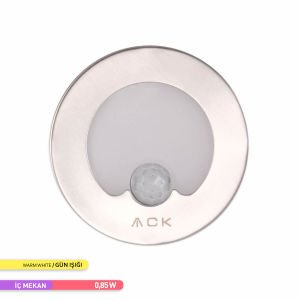 ACK Sensörlü LED 1,5W 3000K 7,75 cm x 5,3 cm Merdiven-Duvar Armatürü AH07-00604