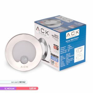 ACK Sensörlü LED 1,5W 6500K 7,75 cm x 5,3 cm Merdiven-Duvar Armatürü AH07-00634