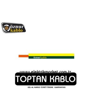 Öznur Kablo 1,5 mm NYA -  Sarı-Yeşil