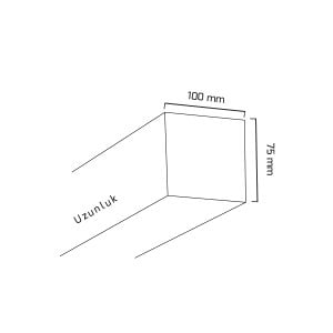Goya 52W 90cm Sıva Üstü Lineer Armatür GY 8045-90