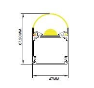 Darklight 47 18W 580 mm Alüminyum Etanj Armatür DL47AE 0600