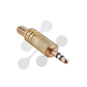 3.5mm Stereo Erkek Jack Metal - Gold  Konnektör KS103