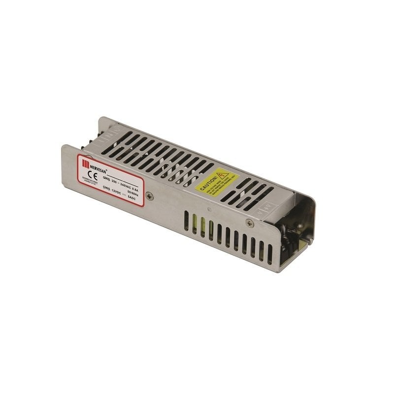 Mervesan 24V 2.5A 60W Slim Metal Kasalı Ac/Dc Smps Adaptör MT-60-24-S