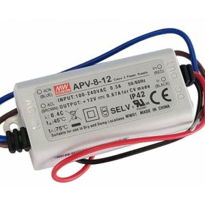 MEANWELL- APV-08-12 12Vdc 0.67Amp  Led Sürücü - Güç kaynağı